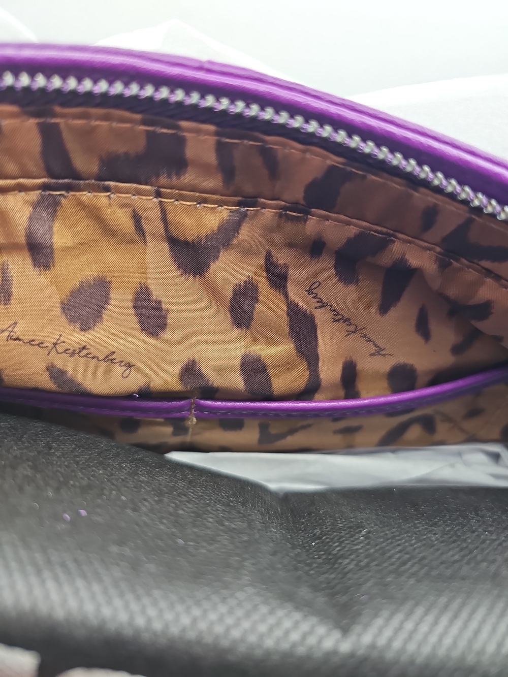 AIMEE KESTENBERG Purple Leather Shoulder Bag - NEW OLD STOCK - Picture 9 of 16